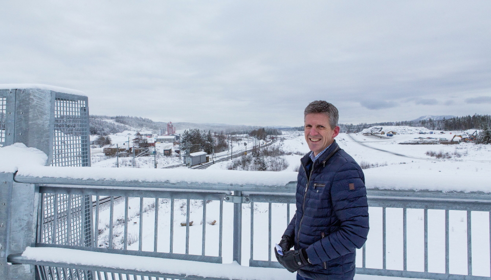 LOKALT INITIATIV: Erik Habberstad er næringssjef i Stange kommune, og ivrer for at tømmerterminalen på Sørli skal bli et logistikk-knutepunkt.