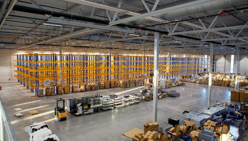 ROMSLIG: Den ene halvdelen av lageret er fylt opp med pallereoler fra Jungheinrich. Her kan varer mellomlagres før påfylling i Autostoren, samt at det gir muligheter i nye 3PL-segmenter for 360 Logistics.