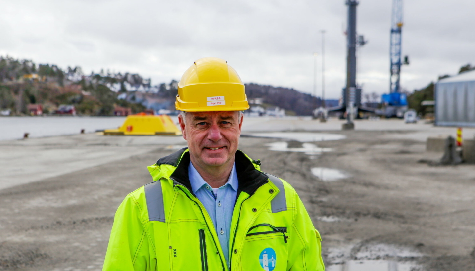 LANG LINJER: Rune Hvass har ledet Arendal havn siden 2006. Noe av det første han gjorde var å flytte havneoperasjonene ut av sentrum og til Eydehavn.