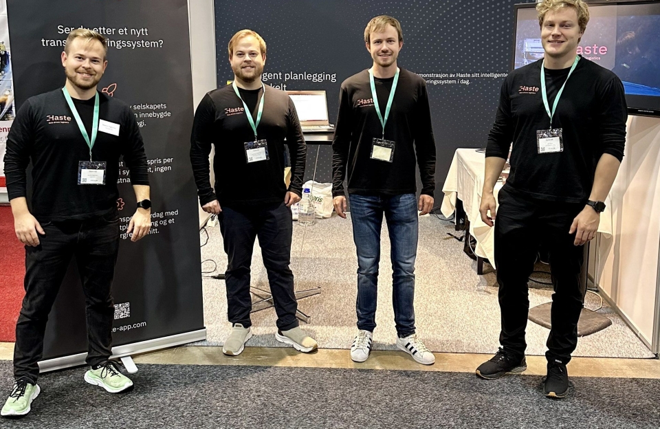 De fire gutta bak Haste AS: Martin Naterstad Digernes (fra venstre), Andreas Naterstad Digernes, Jørgen Skålnes og Lars Rudi.