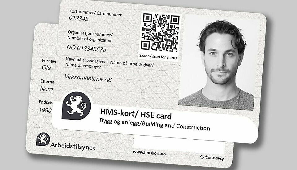 ID-KRAV: HMS-kort er et pålagt identitetskort for arbeidstakere i enkelte bransjer. Nå foreslår Arbeidstilsynet plikt om HMS-kort også i varebilsegmentet.