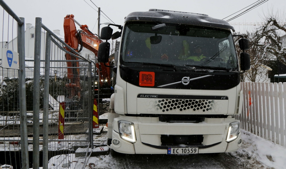 ELEKTRISKE LASTEBILER: De aller fleste nullutslipps lastebilene som får støtte er batterielektriske. PA Entreprenør har kjørt batterielektrisk lenge. Illustrasjonsfoto.
