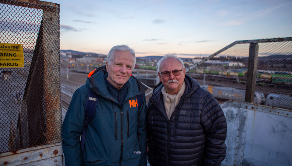 Einar Spurkeland (til venstre) og Tom Østreng har jobbet i norsk logistikk i en mannsalder hver. De frykter at gods på bane kan lide en snarlig død.