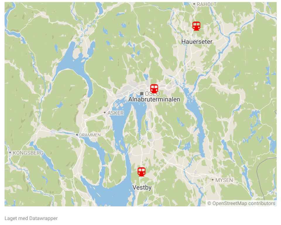 Her bør det kanskje komme avlastningsterminaler, mener Spurkeland og Østreng.